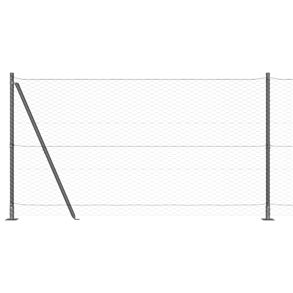 Cerca Hexagonal  Cinza 1.4x25 m Aço M 3