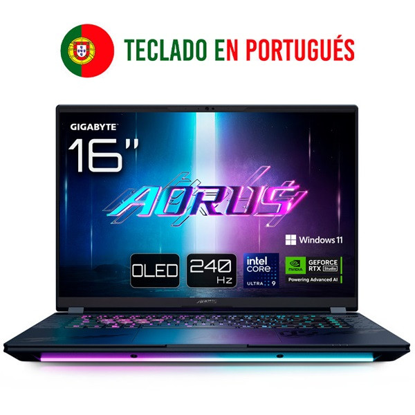 GIGABYTE AORUS Master 16" Intel Core Ultra 9 32GB RAM 1TB DSP0000030703 negro D