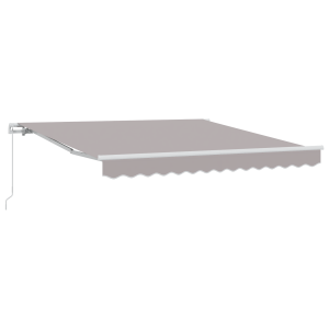 Toldo Manual Retráctil  Gris Claro 350x250 cm. Tela de Reemplazo para Toldo  para Marco de 3.5x2.5 m Gris Claro H