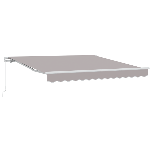 Toldo Retrátil Manual  Cinza Claro 350x250 cm M 2