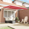 Toldo Retrátil Manual Vermelho 350x250 cm 3