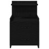 Mesa de cabeceira com 2 gavetas preta 40x36.5x62 cm 4