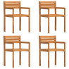 Sillas de jardín 4 unidades 50x53x80 cm Madera maciza Acacia 2