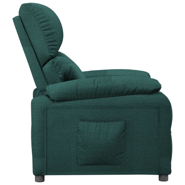 Sillón reclinable de tela verde oscuro M 4