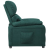 Sillón reclinable de tela verde oscuro 4