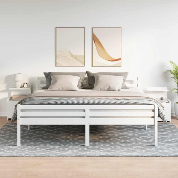 Mesas de cabeceira 2 peças com 2 gavetas brancas 40x36.5x62 cm M 3