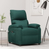 Sillón reclinable eléctrico tela verde oscuro 1
