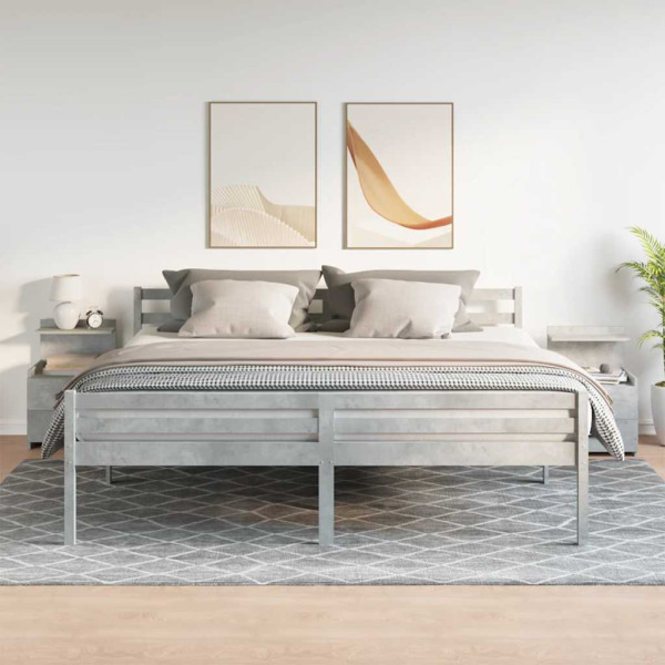 Mesas de cabeceira 2 peças com 2 gavetas cinza concreto 40x36.5x62 cm M 3