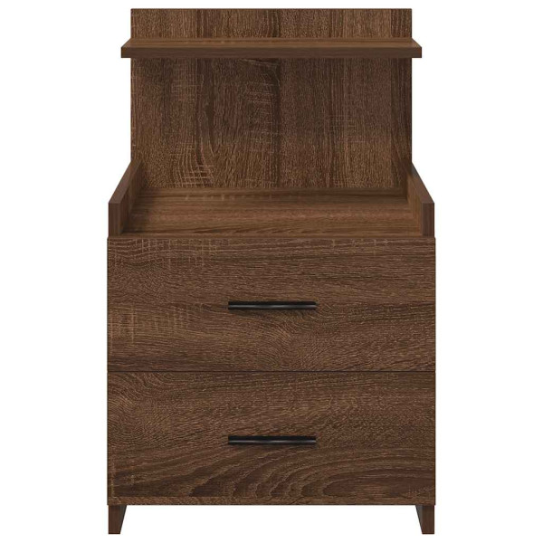 Mesas de cabeceira 2 peças com 2 gavetas carvalho castanho 40x36.5x62 cm M 4