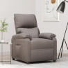 Sillón reclinable de tela gris taupe 1