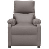 Sillón reclinable de tela gris taupe 3