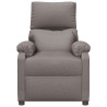 Sillón reclinable eléctrico tela gris taupé 4