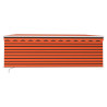 Toldo retráctil manual con persiana naranja y marrón 4.5x3 m 3