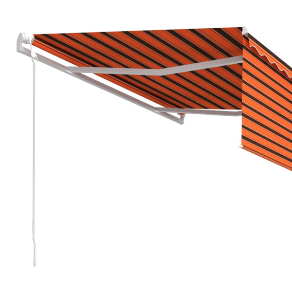 Toldo retrátil automático com estore 4.5x3 m laranja/castanho M 5