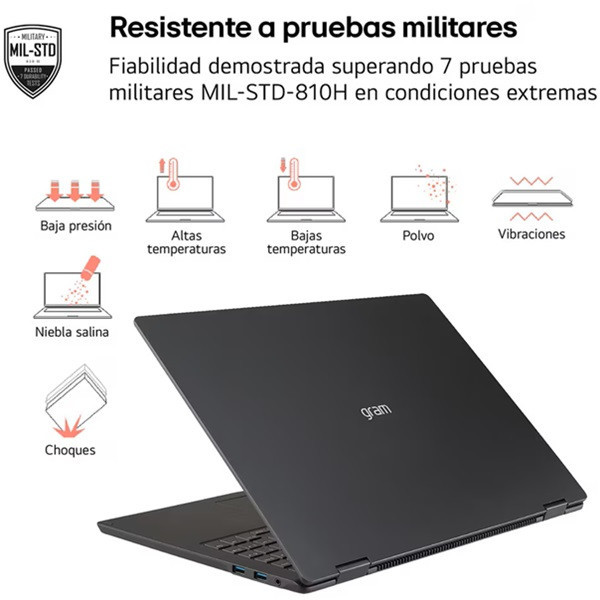 LG GRAM 16" Intel Core Ultra 7 32GB RAM 2TB 16Z90T-G.AD8BB negro M 3