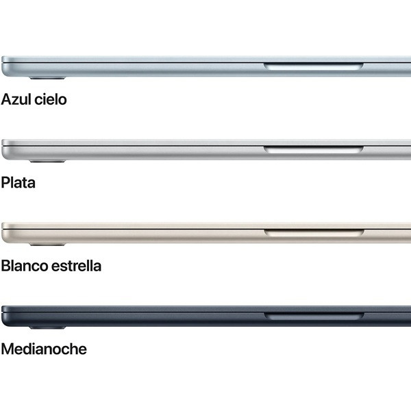 APPLE MACBOOK AIR 15.3" 2025 M4 24GB RAM 512GB plata M 7