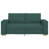 Sofá de 2 plazas  de tela verde oscuro. 140 cm 4