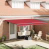 Toldo Retrátil Automático  com LED Vermelho 450x350 cm 1