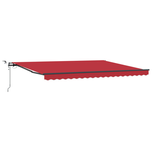 Toldo automático retráctil  con LED Rojo 450x350 cm. Tela de reemplazo de toldo  para marco de 4.5x3.5 m Rojo M 2