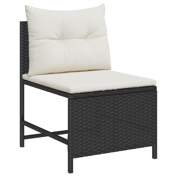 Conjunto de Sofás Externos Preto Rattan Sintético Médio M 5