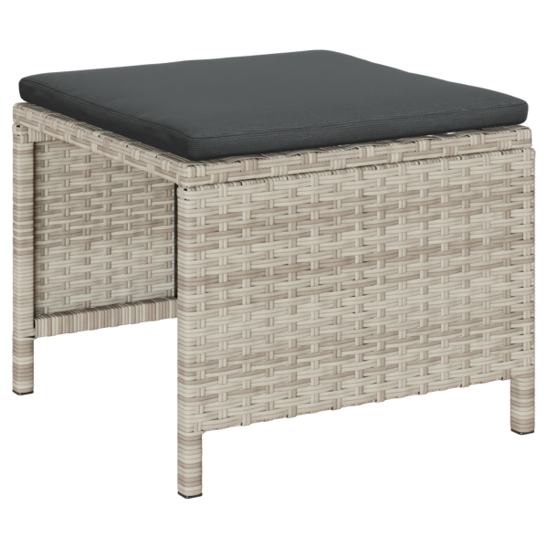 Conjunto de Sofás para Exterior Cinza claro e cinza escuro M 5