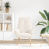 Sillón relajante Crema de tela tipo lana rizada 3
