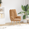 Sillón Relajante Beige de Tela Similar a la Lana Rizada 1