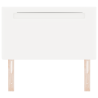 Cabeceira  Design Simples Branco Puro 90 cm Couro Sintético 5