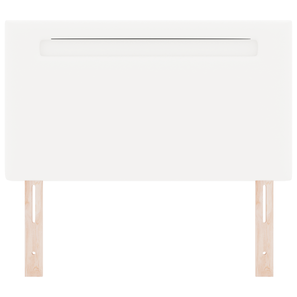 Cabecero Sencillo Blanco Puro 100 cm Cuero Sintético M 5