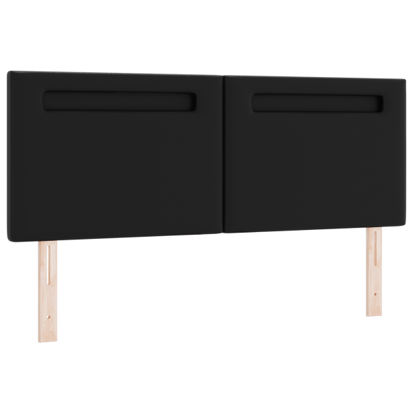 Cabeceira  Design Simples Preto 140 cm em Couro Sintético M 2