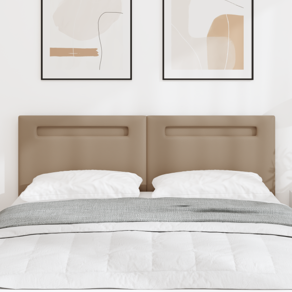 Cabeceira  Design Simples Cappuccino 140 cm em Couro Sintético M 3