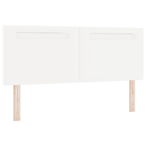 Cabeceira  Design Simples Branco Puro 160 cm em Couro Sintético H