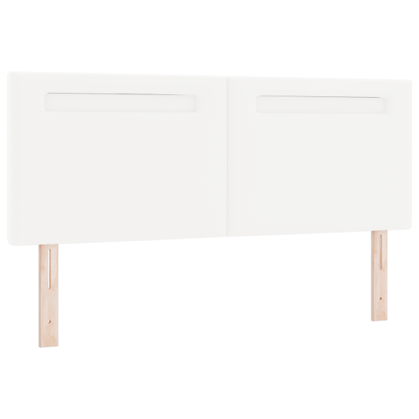 Cabeceira  Design Simples Branco Puro 160 cm em Couro Sintético M 2