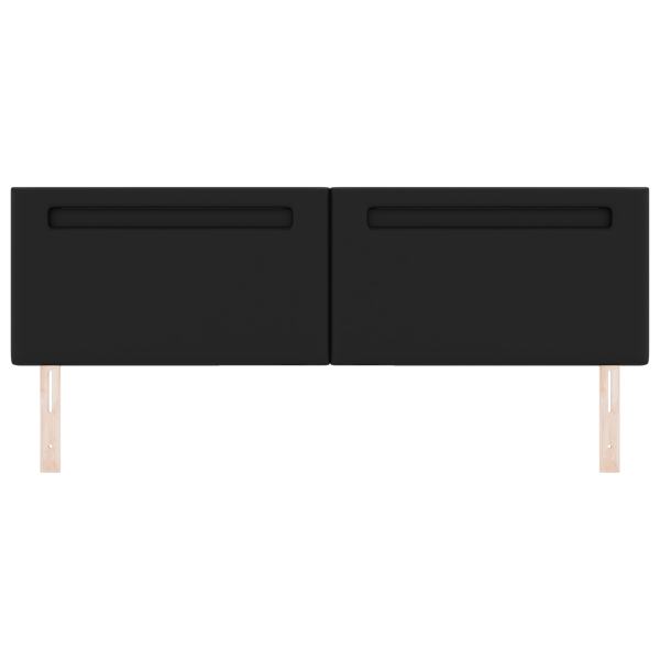 Cabecero  Diseño Sencillo Negro 180 cm Cuero Sintético M 5