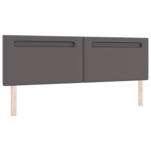 Cabezal  Diseño Sencillo Gris 180 cm Cuero Sintético H