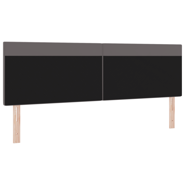 Cabeceira  Design Simples Cinza 180 cm Couro Sintético M 4