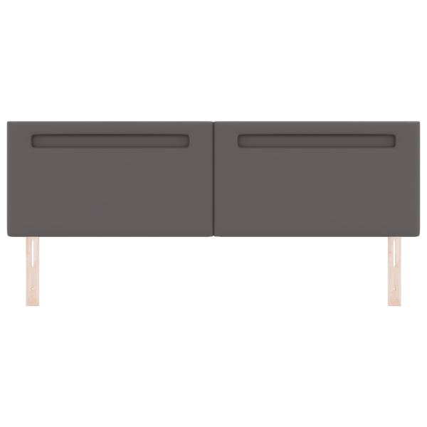 Cabeceira  Design Simples Cinza 180 cm Couro Sintético M 5