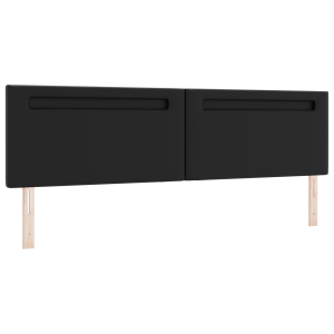 Cabeceira VidaXL Design Simples Preta 200 cm em Couro Sintético H