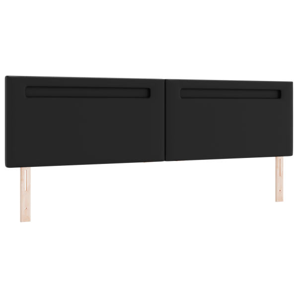 Cabeceira VidaXL Design Simples Preta 200 cm em Couro Sintético M 2