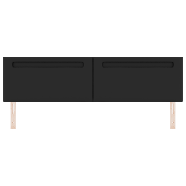 Cabezal de diseño simple  Negro 200 cm de cuero sintético M 5