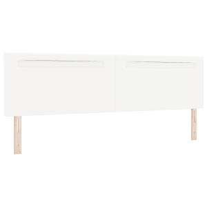 Cabeceira  Design Simples Branco Puro 200 cm Couro Sintético H