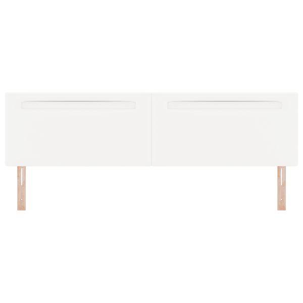 Cabecero  Diseño Sencillo Blanco Puro 200 cm de Cuero Sintético M 5