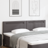 Cabeceira  Design Simples Cinza 200 cm em Couro Sintético 1