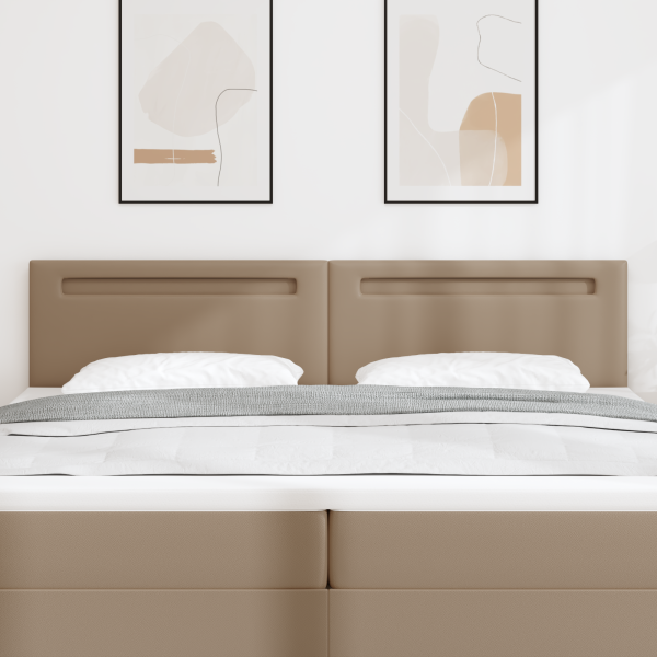 Cabeceira  Design Simples Cappuccino 200 cm em Couro Sintético M 3