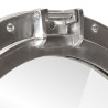 Espejo de ojo de buey de pared aluminio y vidrio Ø50 cm 5