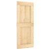 Puerta corredera con herrajes madera maciza de pino 85x210 cm 3