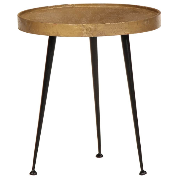 Mesas de centro 3 uds madera contrachapada dorada M 5