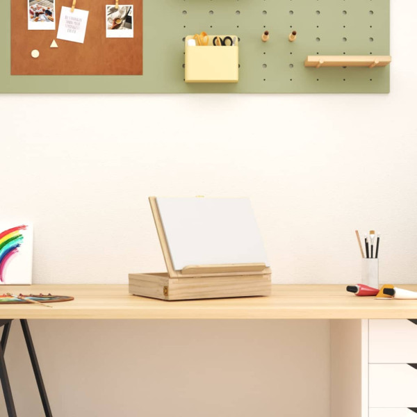 Caballete de sobremesa con cajón madera de pino 33.5x25.5x7cm D