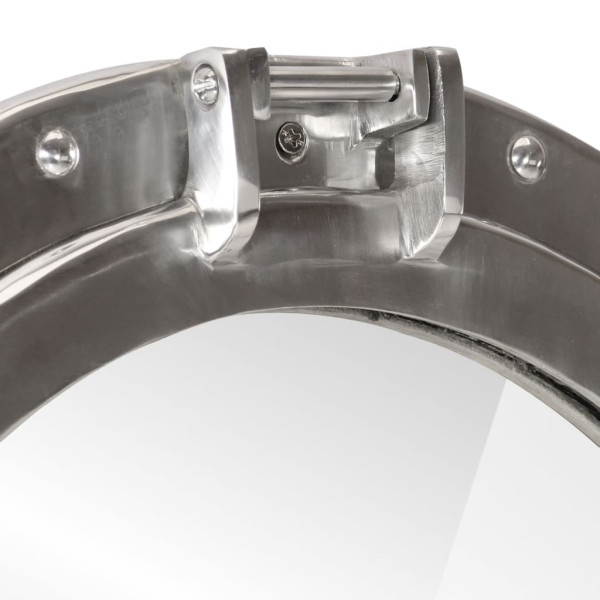 Espejo de ojo de buey de pared aluminio y vidrio Ø30 cm M 5