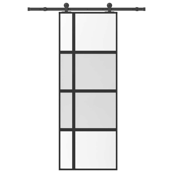 Puerta corredera set herrajes vidrio templado aluminio 76x205cm D